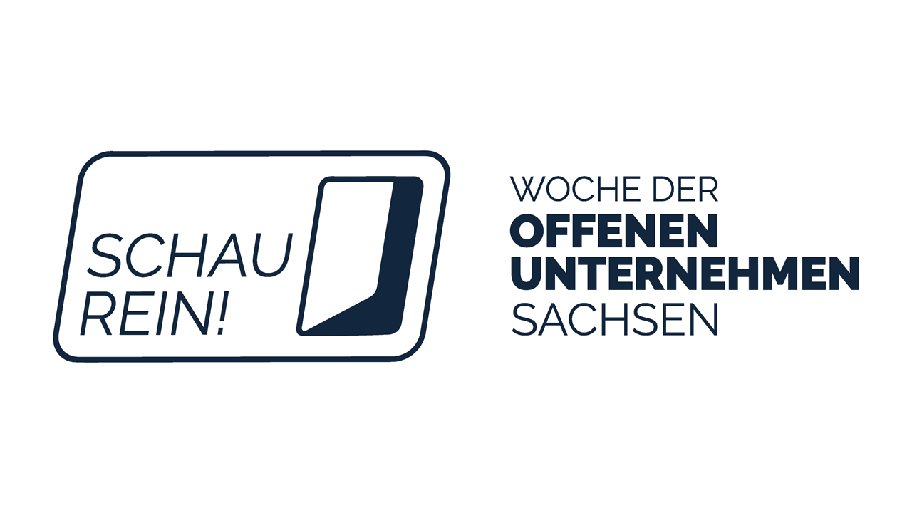 Logo SCHAU REIN! Woche der offenen Unternehmen Sachsen